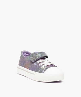 Baskets fille en toile irisée et bout renforcé  vue2 - GEMO 4G FILLE - GEMO