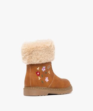 Boots fille fourrées à col duveteux avec détails brodés vue5 - LOVELY WINGS GEMO FOR GOOD - GEMO