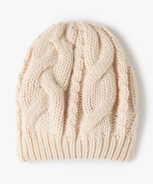 Bonnet femme en maille côtelée  vue1 - GEMO (ACCESS) - GEMO