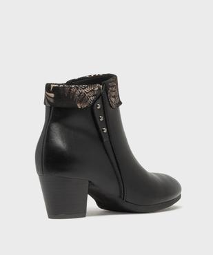 Bottines à talon spéciales confort avec col scintillant femme vue4 - G'FLEX GEMO FOR GOOD - GEMO