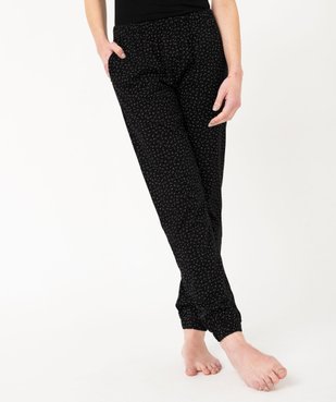 Pantalon de pyjama imprimé avec bas élastiqué femme vue1 - GEMO 4G FEMME - GEMO