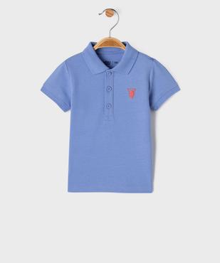Polo manches courtes en maille piquée à motif bébé garçon vue1 - GEMO 4G BEBE - GEMO