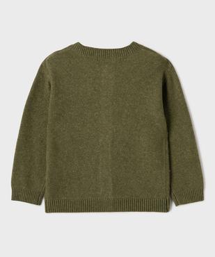 Gilet an maille à col rond fille vue4 - GEMO (ENFANT) - GEMO