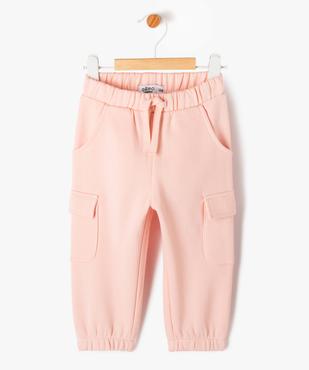 Pantalon de jogging avec poches à rabat bébé fille vue1 - GEMO 4G BEBE - GEMO