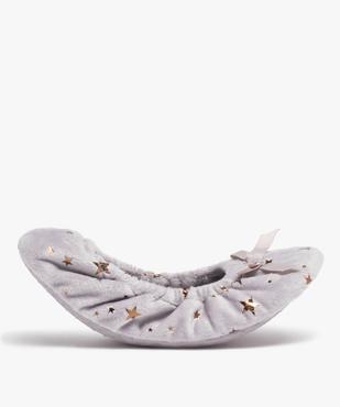 Chaussons femme ballerines en velours + pochette de voyage vue2 - GEMO(HOMWR FEM) - GEMO
