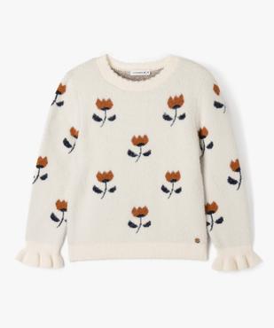 Pull douillet à motifs fleuris fille - LuluCastagnette vue2 - LULUCASTAGNETTE - GEMO