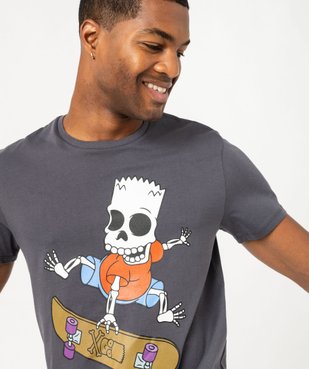 Tee-shirt manches courtes en coton imprimé homme - Les Simpsons vue2 - SIMPSONS - GEMO