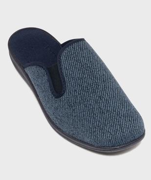 Chaussons mules en velours texturé homme vue5 - G'FLEX GEMO FOR GOOD - GEMO