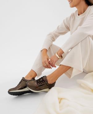 Baskets à talon compensé et détails métallisés femme vue1 - VALENTINA BALDANO GEMO FORGOOD - GEMO