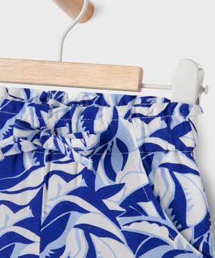 Pantalon droit en viscose fluide et imprimée à taille élastiquée bébé fille vue2 - GEMO 4G BEBE - GEMO