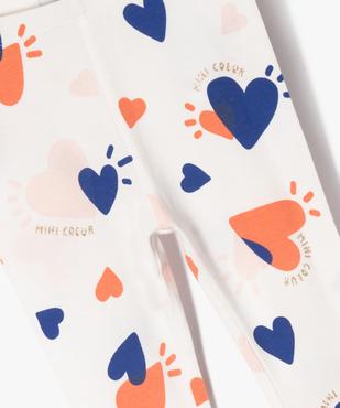 Legging long en coton stretch bébé fille vue3 - GEMO 4G BEBE - GEMO