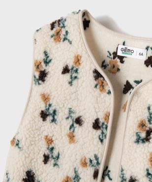Gilet sans manches en maille sherpa fille vue4 - GEMO 4G FILLE - GEMO