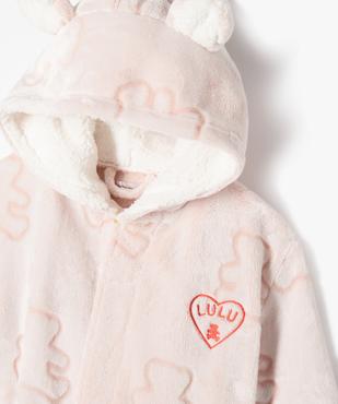 Robe de chambre en maille peluche fille - LuluCastagnette vue2 - LULUCASTAGNETTE - GEMO