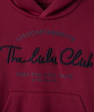 Sweat à capuche avec inscription brodée garçon - LuluCastagnette vue3 - LULUCASTAGNETTE - GEMO