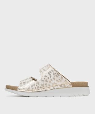 Mules à brides ajustables par scratchs femme - Emilia Rosa vue6 - EMILIA ROSA - GEMO