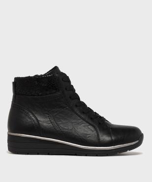 Boots confort avec talon compensé et doublure chaude femme vue1 - HOBIZ - GEMO