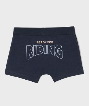 Boxers en coton biologique avec inscriptions sportives garçon (lot de 2) vue4 - GEMO 4G GARCON - GEMO