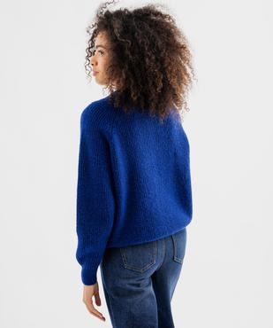 Gilet boutonné en maille femme vue3 - GEMO 4G FEMME - GEMO