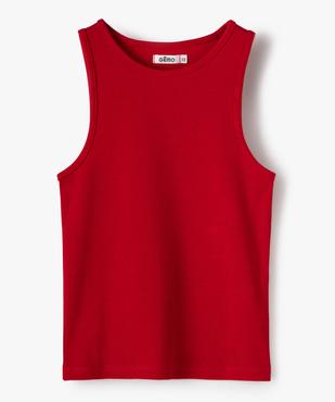Débardeur fille ado côtelé en coton stretch vue2 - GEMO (JUNIOR) - GEMO