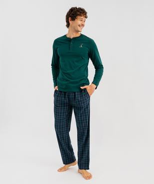 Pyjama long à carreaux Noël homme vue1 - GEMO(HOMWR HOM) - GEMO
