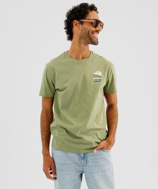 Tee-shirt manches courtes avec motif poitrine homme vue5 - GEMO (HOMME) - GEMO