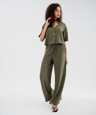 Chemise manches courtes courte coupe ample femme vue4 - GEMO 4G FEMME - GEMO