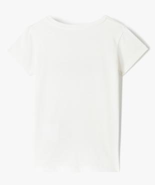 Tee-shirt fille à manches courtes avec motif sur le buste vue3 - GEMO (ENFANT) - GEMO