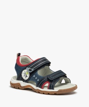Sandales garçon ouvertes à double scratch vue2 - GEMO (ENFANT) - GEMO