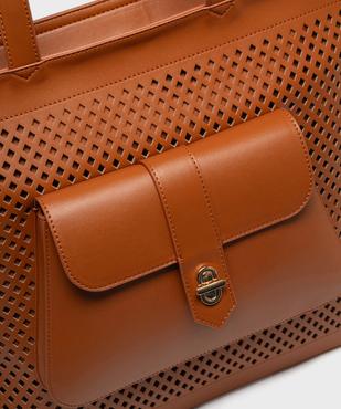 Sac cabas grand format ajouré femme vue3 - GEMO (ACCESS) - GEMO