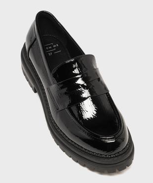 Mocassins chunky à semelle crantée et tige vernie femme - Follow Me vue5 - FOLLOW ME - GEMO