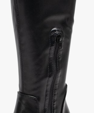 Bottes femme unies à talon carré et semelle crantée col stretch vue6 - GEMO(URBAIN) - GEMO