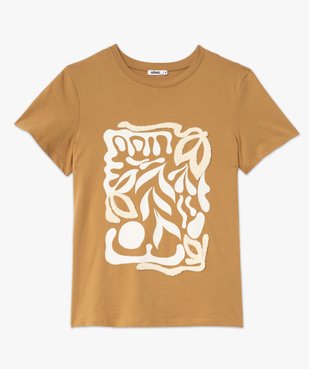 Tee-shirt à manches courtes avec motif en relief femme vue4 - GEMO(FEMME PAP) - GEMO