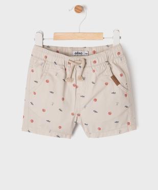 Short en toile à taille ajustable bébé garçon vue1 - GEMO 4G BEBE - GEMO