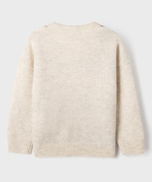 Pull à motifs losanges fille vue3 - GEMO (ENFANT) - GEMO