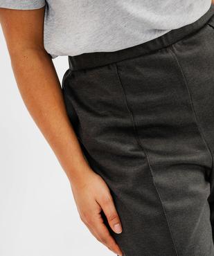 Pantalon de tailleur en maille extensible avec taille élastiquée femme grande taille vue2 - GEMO (G TAILLE) - GEMO