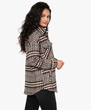 Veste femme forme chemise effet tweed vue3 - GEMO(FEMME PAP) - GEMO