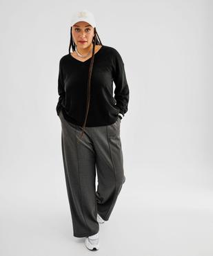 Pull col V en maille fine femme grande taille vue5 - GEMO (G TAILLE) - GEMO