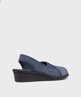 Chaussons à talon compensé, bout et talon ouverts femme vue4 - G'FLEX GEMO FOR GOOD - GEMO