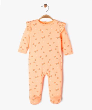 Pyjama dors-bien avec volants sur les épaules bébé fille vue1 - GEMO 4G BEBE - GEMO