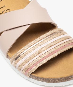 Mules femme à talon plat et brides fantaisie en cordelette vue6 - GEMO (CASUAL) - GEMO