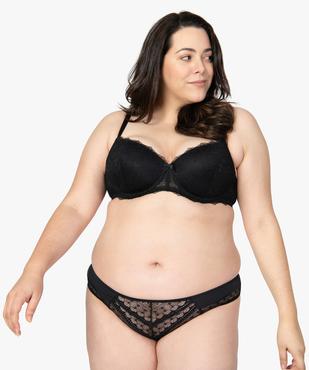 Soutien-gorge avec armatures et bonnets moulés surmontés de dentelle vue3 - GEMO(HOMWR FEM) - GEMO