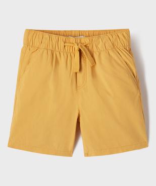 Short large en popeline de coton uni garçon  vue1 - GEMO (ENFANT) - GEMO