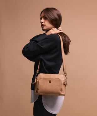 Sac en matière grainée avec deux bandoulières amovibles femme - LuluCastagnette vue6 - LULUCASTAGNETTE - GEMO