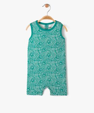 Combishort imprimé en coton bébé garçon vue1 - GEMO(BEBE DEBT) - GEMO