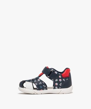 Chaussures imprimées respirantes à scratch bébé garçon  - Geox vue3 - GEOX - GEMO