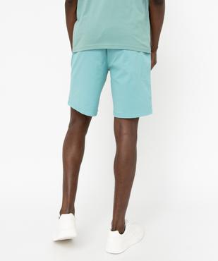 Bermuda en toile uni avec ceinture ajustable homme vue3 - GEMO 4G HOMME - GEMO