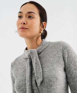 Gilet col lavallière femme vue2 - GEMO(FEMME PAP) - GEMO
