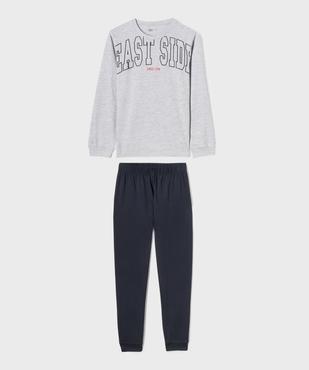 Pyjama bicolore avec inscription garçon vue1 - GEMO 4G GARCON - GEMO