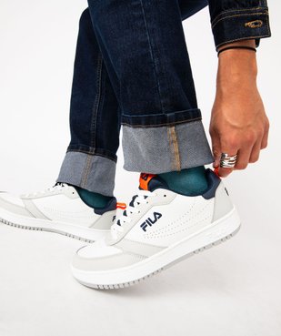 Baskets homme à lacets avec semelle épaisse bicolore - Fila vue1 - FILA - GEMO