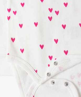 Body bébé sans manches à épaules volantées 100% coton biologique (lot de 3) vue2 - GEMO 4G BEBE - GEMO